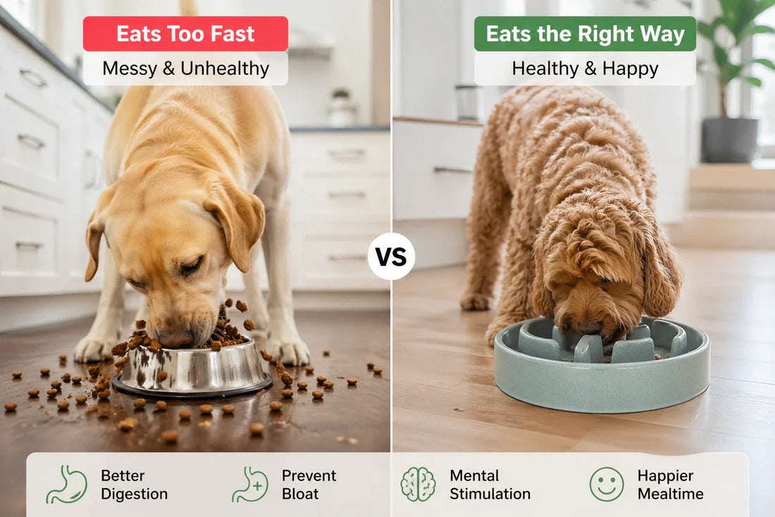Best Ceramic Slow Feeder Dog Bowl for Fast Eaters (Stop Gulping & Improve Digestion)
