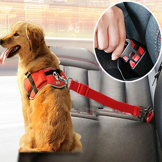 Dog Car Safety Seat Belt Clip – Adjustable Harness Lead