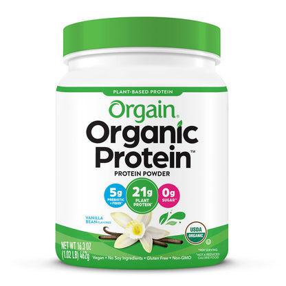Orgain Organic Plant Based Protein Powder, Sweet Vanilla Bean (1X1.02 Lb  )