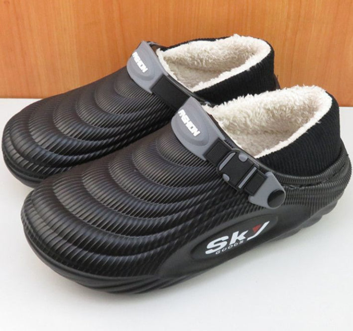 Cotton Slippers With Cotton Roots For Men's Household Use, Anti Slip, Extra Thick For External Wear