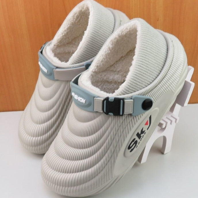 Cotton Slippers With Cotton Roots For Men's Household Use, Anti Slip, Extra Thick For External Wear