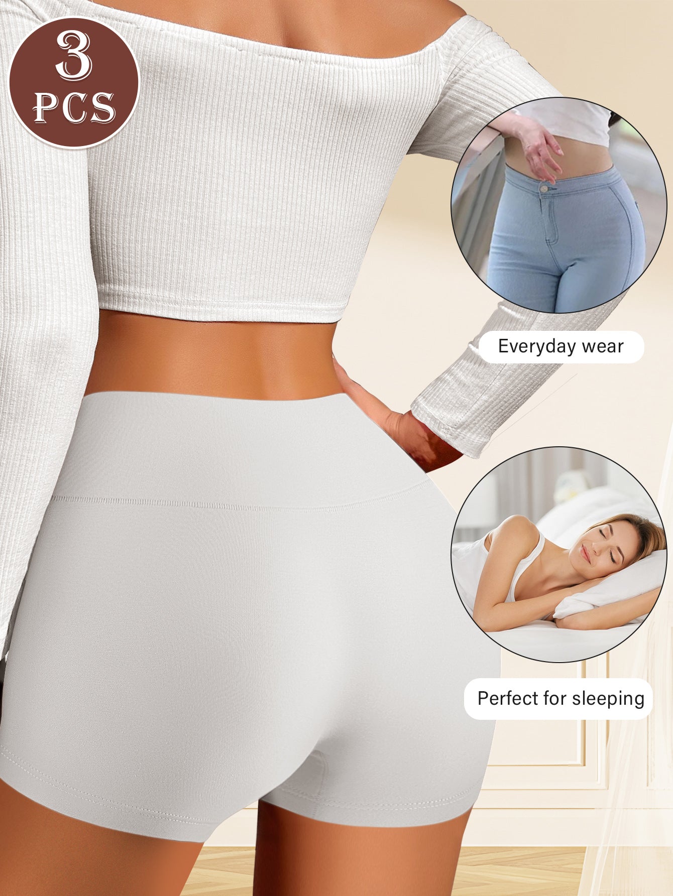 European And American-style Safety Panties For Women High-waisted Tummy-control Underwear