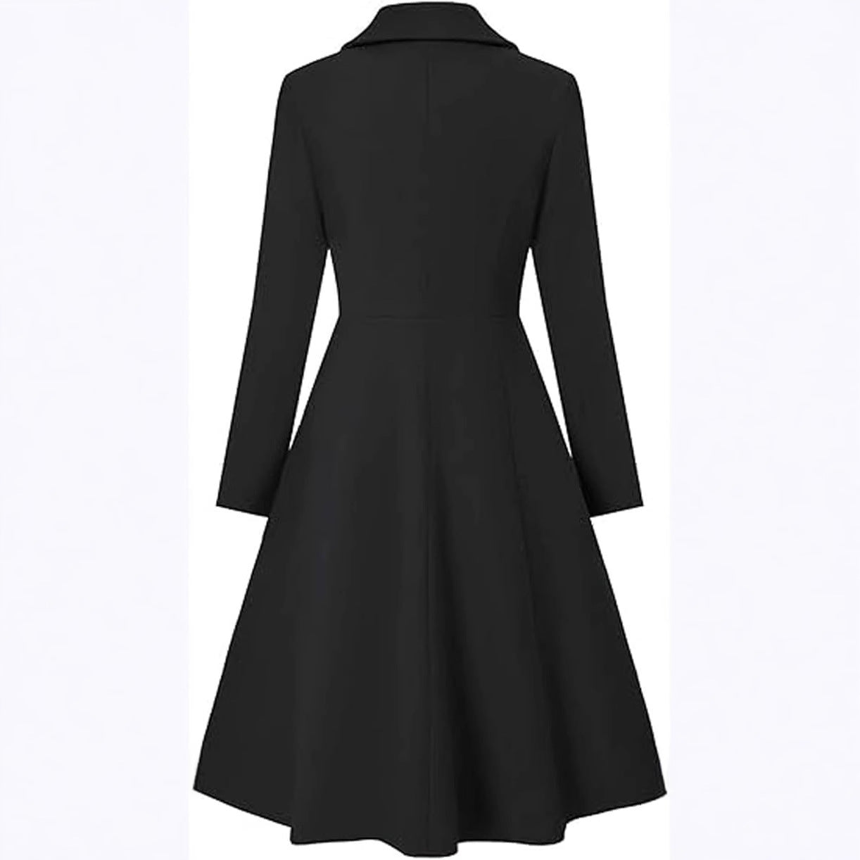 Women's Long Lapel Double Breasted Trench Coat