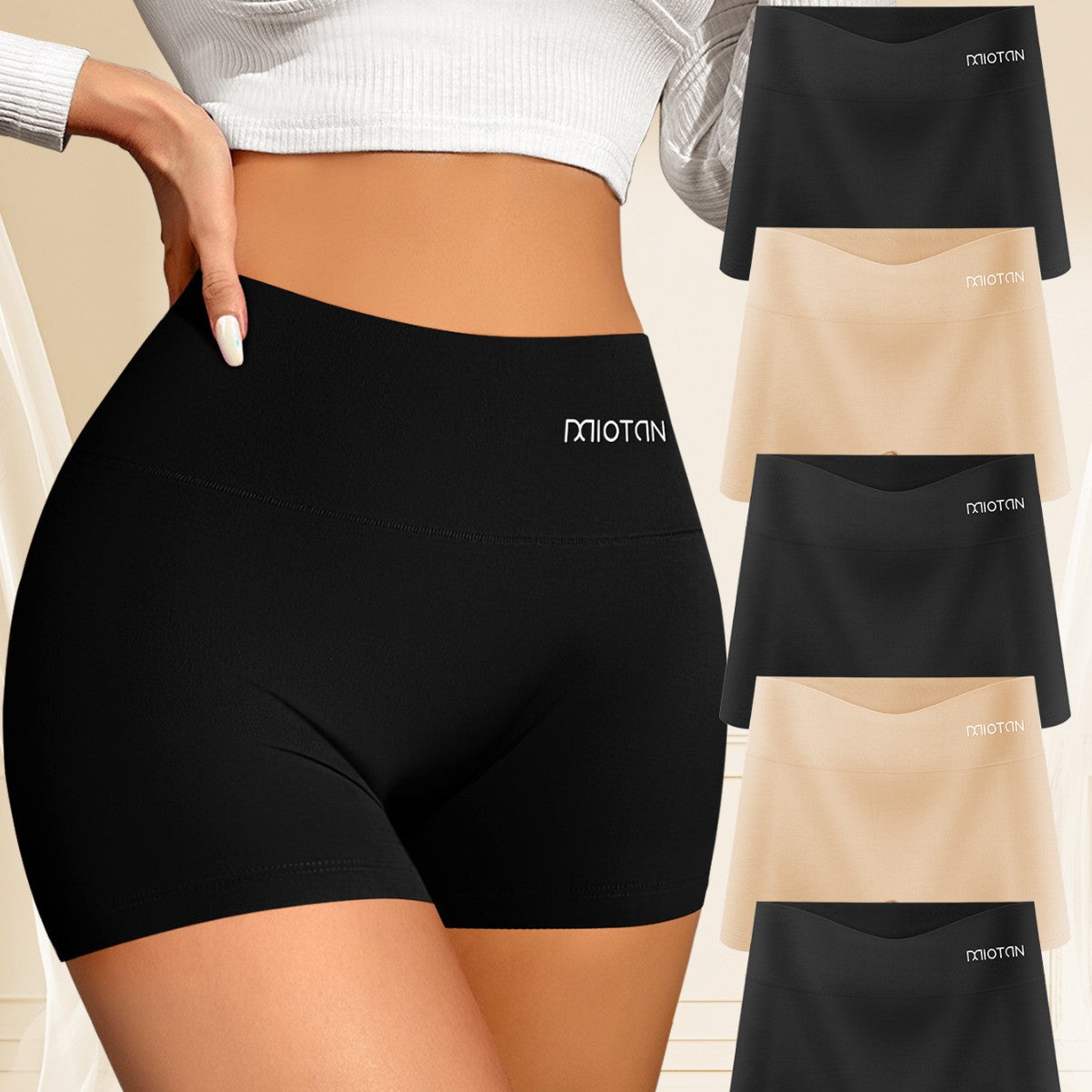 European And American-style Safety Panties For Women High-waisted Tummy-control Underwear