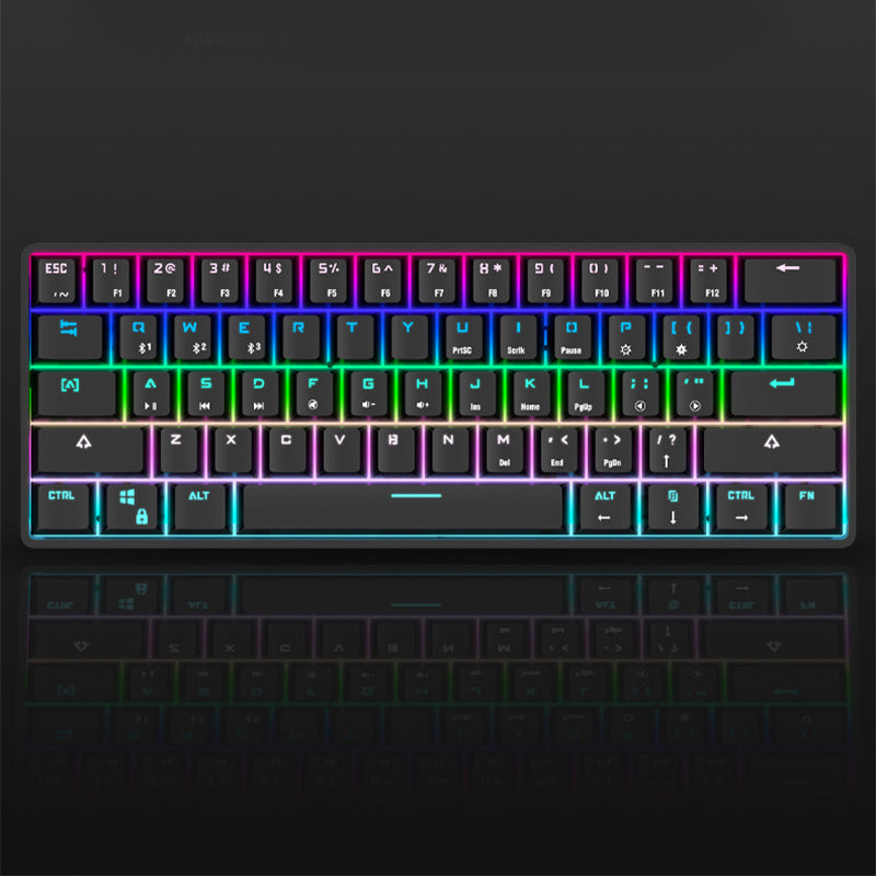 Wireless Bluetooth Keyboard Colorful PBT Keycaps Mechanical Keyboard