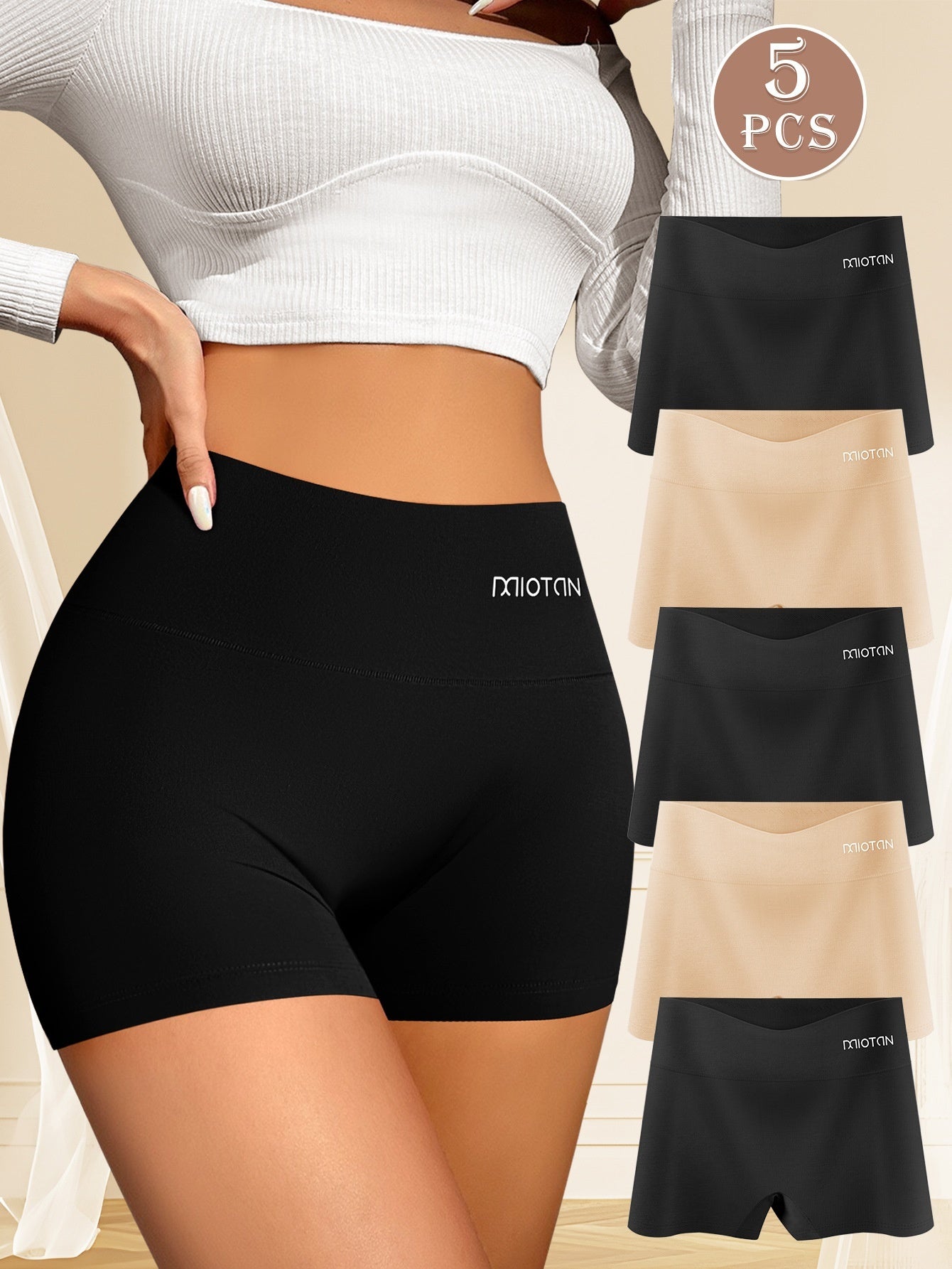 European And American-style Safety Panties For Women High-waisted Tummy-control Underwear