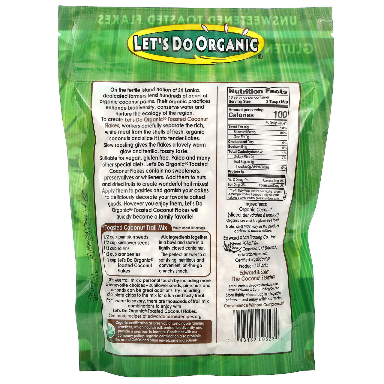 Let's Do Organics Organic Toasted Coconut Flakes (12x7 OZ)