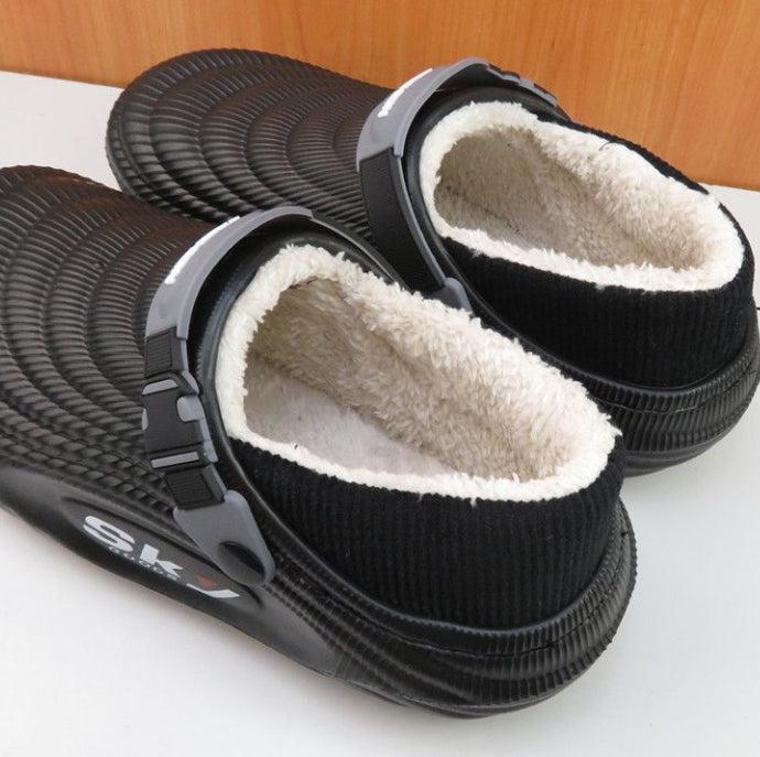 Cotton Slippers With Cotton Roots For Men's Household Use, Anti Slip, Extra Thick For External Wear