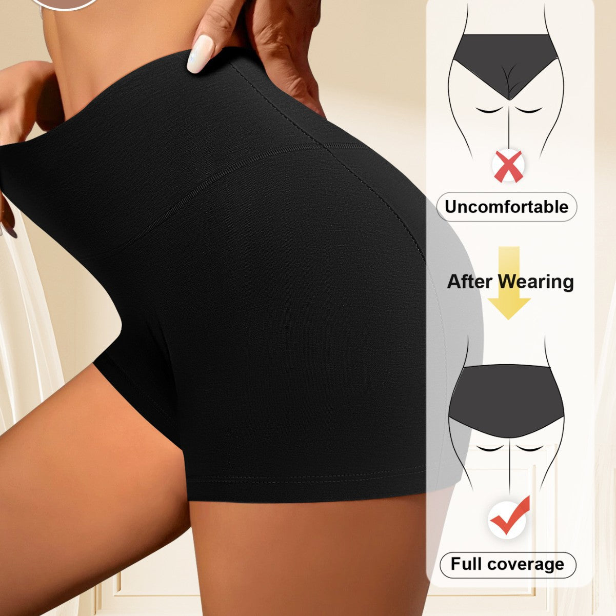 European And American-style Safety Panties For Women High-waisted Tummy-control Underwear